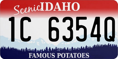 ID license plate 1C6354Q
