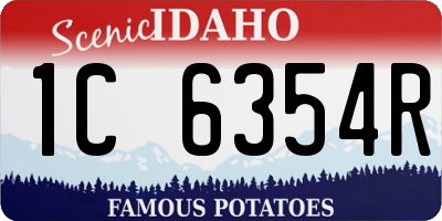ID license plate 1C6354R
