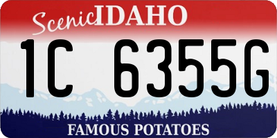 ID license plate 1C6355G