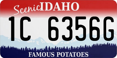 ID license plate 1C6356G