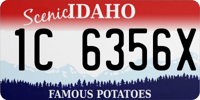 ID license plate 1C6356X