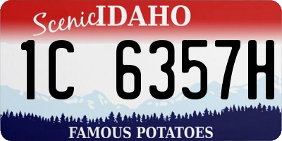ID license plate 1C6357H