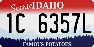 ID license plate 1C6357L