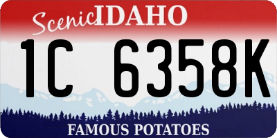 ID license plate 1C6358K