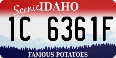ID license plate 1C6361F
