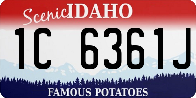 ID license plate 1C6361J