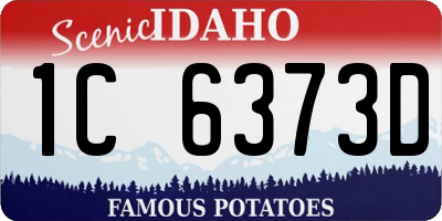 ID license plate 1C6373D