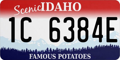 ID license plate 1C6384E