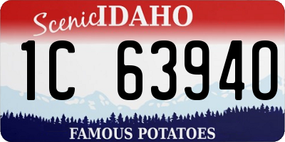ID license plate 1C6394O