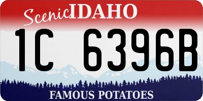 ID license plate 1C6396B