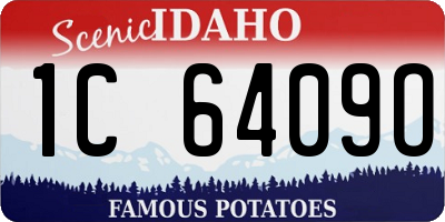 ID license plate 1C6409O