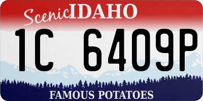 ID license plate 1C6409P