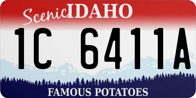 ID license plate 1C6411A