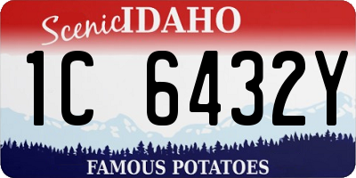 ID license plate 1C6432Y