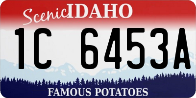 ID license plate 1C6453A
