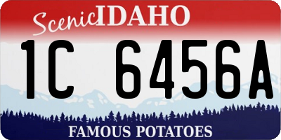 ID license plate 1C6456A