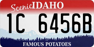 ID license plate 1C6456B