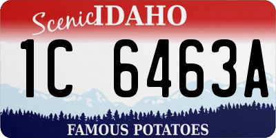 ID license plate 1C6463A