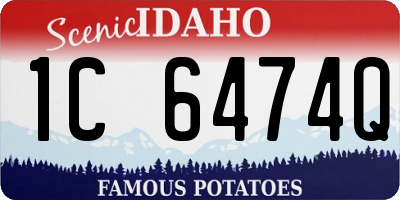 ID license plate 1C6474Q