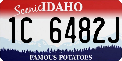ID license plate 1C6482J