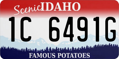 ID license plate 1C6491G