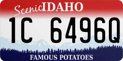 ID license plate 1C6496Q