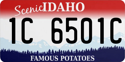 ID license plate 1C6501C