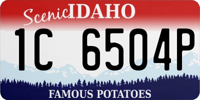 ID license plate 1C6504P