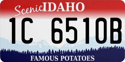 ID license plate 1C6510B