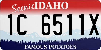 ID license plate 1C6511X