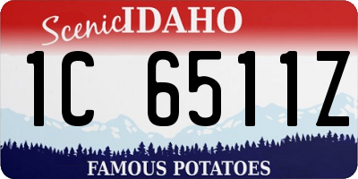 ID license plate 1C6511Z