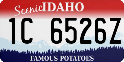 ID license plate 1C6526Z