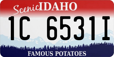 ID license plate 1C6531I
