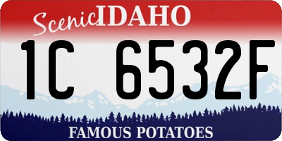 ID license plate 1C6532F