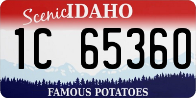 ID license plate 1C6536O