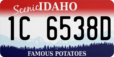 ID license plate 1C6538D