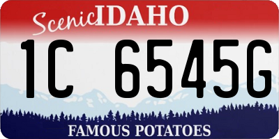 ID license plate 1C6545G