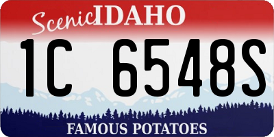 ID license plate 1C6548S