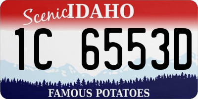 ID license plate 1C6553D