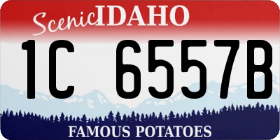 ID license plate 1C6557B