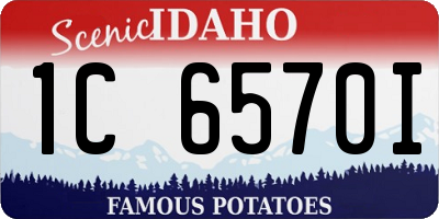 ID license plate 1C6570I