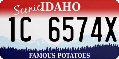 ID license plate 1C6574X