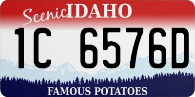 ID license plate 1C6576D