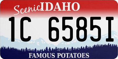 ID license plate 1C6585I