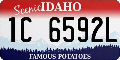 ID license plate 1C6592L