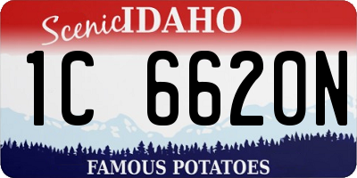 ID license plate 1C6620N