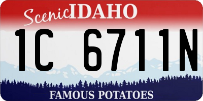 ID license plate 1C6711N