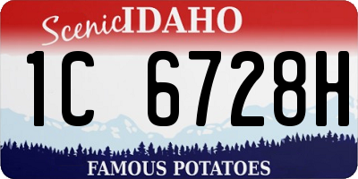 ID license plate 1C6728H