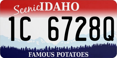 ID license plate 1C6728Q