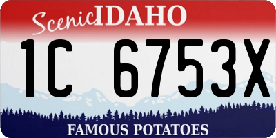 ID license plate 1C6753X